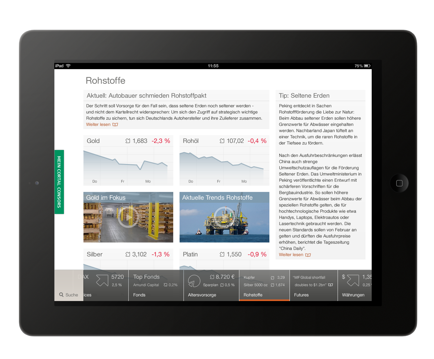 Consors Bank iPad Application
