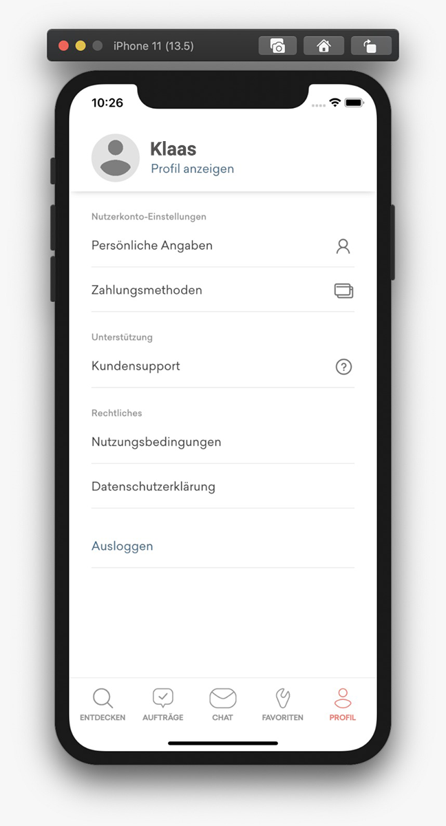 KlaasKrüger test iPhone at handly